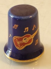 Vintage Cobalt Thimble Nashville Blue Porcelain NWT HAND PAINTED  rare box5 picture