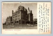 Topeka KS- Kansas, Santa Fe Hospital, Scenic Outside, Vintage Postcard picture