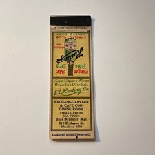 EL Rusting Co Exchange Tavern & Cape Cod Dining Vintage Matchbook Cover 5MB126-2 picture