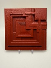 Ennis House | Red Frank Lloyd Wright Replica Tile 5 In | Blade Runner picture