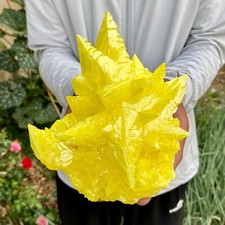 1.92LB Rare Natural yellow sulfur crystal quartz crystal mineral specimen picture
