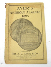 1898 Antique Ayer’s American Almanac L.D. Loomis World’s Colombian Expo Quackery picture