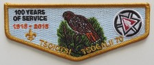 Tsoiotsi Tsogalii Lodge 70 Old North State NC S57 100th Flap Gold Bdr picture