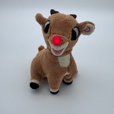 Gemmy Rudolph the Red Nosed Reindeer Animated Plush Light Up Nose Works 1992 picture