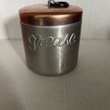 Vintage 3 Piece Aluminum Grease Canister Strainer And Lid 5 1/2