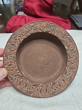 Vintage Clay 7” Decorative Ashtray Bowl picture