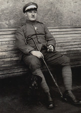 WWI German Soldier With Dog Real Photo Postcard RPPC picture