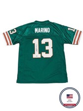 Miami Dolphins Dan Marino #13 Signed Football Jersey Aqua Green NFL BAS COA picture