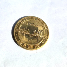 Vintage 1969 Golden Spike Commemorative Coin. Union/Central Pacific RR Meeting. picture