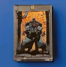 Gorkem Demir Venomized Absolute Batman #1 Embossed Metal Card #1/10 Error picture