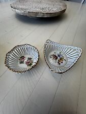 2 VTG Unmarked Porfin Style Porcelain Trinket Dishes picture