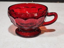 Fenton Glass Georgian Ruby Footed Cup ONLY picture