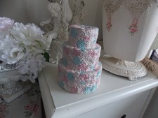RACHEL ASHWELL SIMPLY SHABBY CHIC TARGET  PINK & PASTEL  ROSE  CAKE PIGGY BANK picture