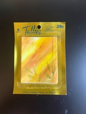 Vintage Curran Creations Bridge Tallies 2 Table Score Sheets Yellow Floral picture