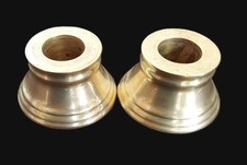VINTAGE SMALL SOLID  BRASS CANDLESTICK HOLDERS picture
