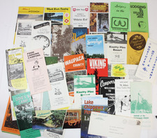 38 Vintage Northern Wisconsin Brochures, Guides, and Maps. 1960's, 1970's picture