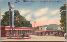 Vintage 1950s BEREA, Kentucky Postcard EPLEE'S MOTEL / Tichnor Chrome - Unused picture