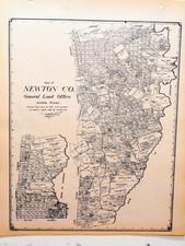 Old Newton County Texas General Land Office Owner Map Biloxi Bon Wier Trotti picture