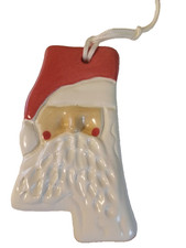 Bean's Ferry Pottery Santa Claus Christmas Ornament Tree Holiday (61) picture
