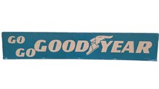 Very Rare 1958 Go Go Goodyear Double Sided Tire Rack Advertisement Sign 67