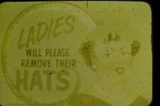 Ladies Remove Hats Vintage Title Slides 2pc Photo Slides  picture