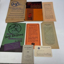 1938 Buick Owner’s Manual Original Envelope Lot Self Shifting Brochure W Inserts picture