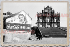 40's Macau Church Ruins St Paul's Coke Cola Sign Old Vintage Photo 澳门旧照片 #26996 picture