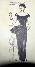 *LOVELY VTG 1950s DRESS Spadea Designer Jo Copeland Sewing Pattern 14/37 FF picture