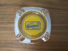Vintage Glass Ashtray~Member THE BEST WESTERN Motels Amber Advertising picture