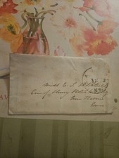 1851 ANTIQUE LETTER HOTCHKISS PRESCOTT NEW HAVEN CONNECTICUT picture