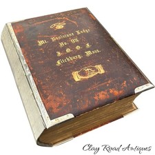 Antique 1896 Master odd fellows photo album civil war vets 200 photos named Mass picture
