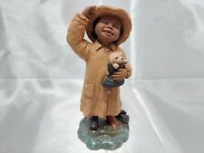 VINTAGE M HOLCOMBE GOD IS LOVE FIGURINE 1989 KACIE #2 LITTLE GIRL WITH PUPPY picture