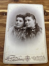 Antique Photo Victorian Women Lace Fashion  Cabinet Card Jamestown  New York picture