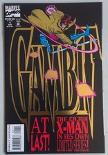 Gambit #1 1993 Marvel Comics Embossed Gold Foil Logo Direct Edition Mint Cond picture