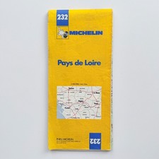 1982 Michelin Map 232 Pays de Loire France Nantes Angers Tours Vintage picture
