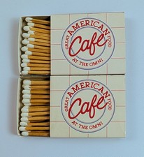 Vintage Great American Food Cafe at the Omni Atlanta GA Matchboxes Set of 2 picture