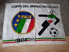 VINTAGE FOOTBALL WORLD CUP ITALY 1990 ITALY WORLD CHAMPIONSHIP FLAG picture