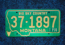 1974 DANIELS County MONTANA License Plate picture