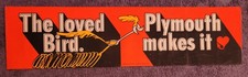 SUPER SUPER RARE PLYMOUTH ROAD RUNNER BUMPER STICKER~ORIGINAL OVER 55 YEARS OLD picture