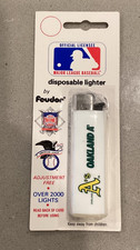 Oakland A’s Feudor Lighter Vintage Sealed White Disposable MLB Baseball picture