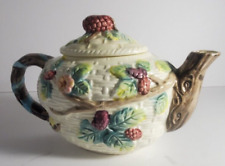 Teapot Tea Pot porcelain Ceramic Floral Raspberry Blackberry picture
