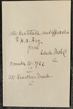 1922 Ida M. Tarbell At Abraham Lincoln's Tomb Autograph Letter Writer Journalist picture