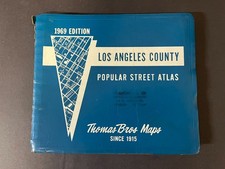 Vintage 1969 Thomas Guide Los Angeles County Popular Street Directory Atlas picture