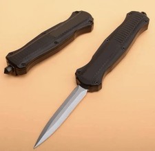 Black Tactical Folding Knife Aluminum Handle Stainless Steel Needle Point picture