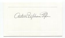 Arthur Upham Pope Signed Card Autographed Signature Persian Art Expert picture
