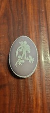 Vintage Wedgwood Lilac Purple Jasperware Egg Trinket Box Cherub 1981 Signed picture