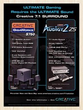 2003 Creative 7.1 Surround GigaWorks s750 & Audigy 2 ZS Original Advertisement 1 picture