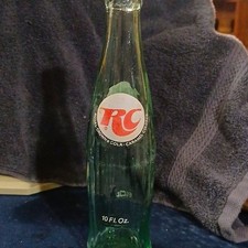 RC Royal Crown Cola Vintage 10 fl oz Green Glass Soda Bottle picture