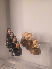 Vintage One Row of Ceramic Singing Nuns & One Row of Joyful Monks Dept 56 Taiwan picture