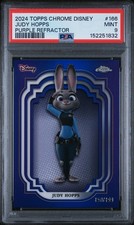 2024 Topps Chrome Disney #166 Judy Hopps Purple Refractor PSA 9 picture